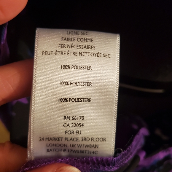 Silence + Noise Purple Print Cutout Back Summer Top - Picture 5 of 5